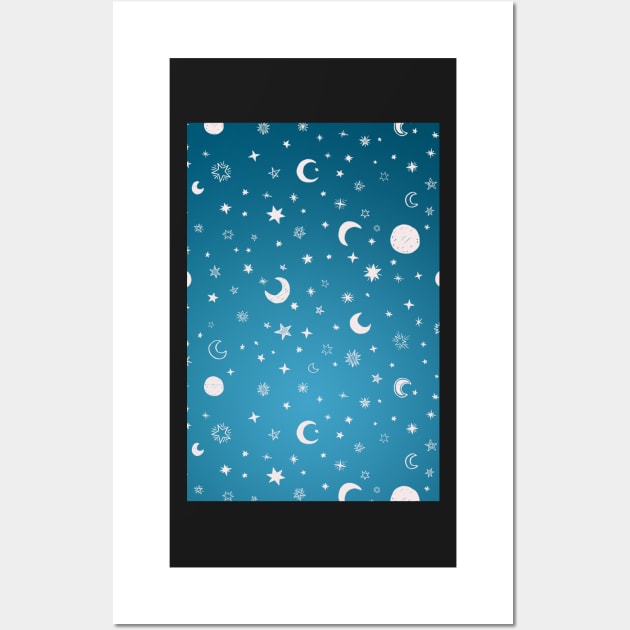 Stars And Moons Wall Art by TheLaundryLady